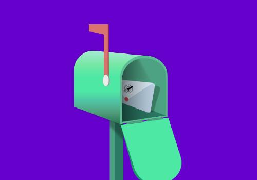Cool looking letterbox with spacey colour theme